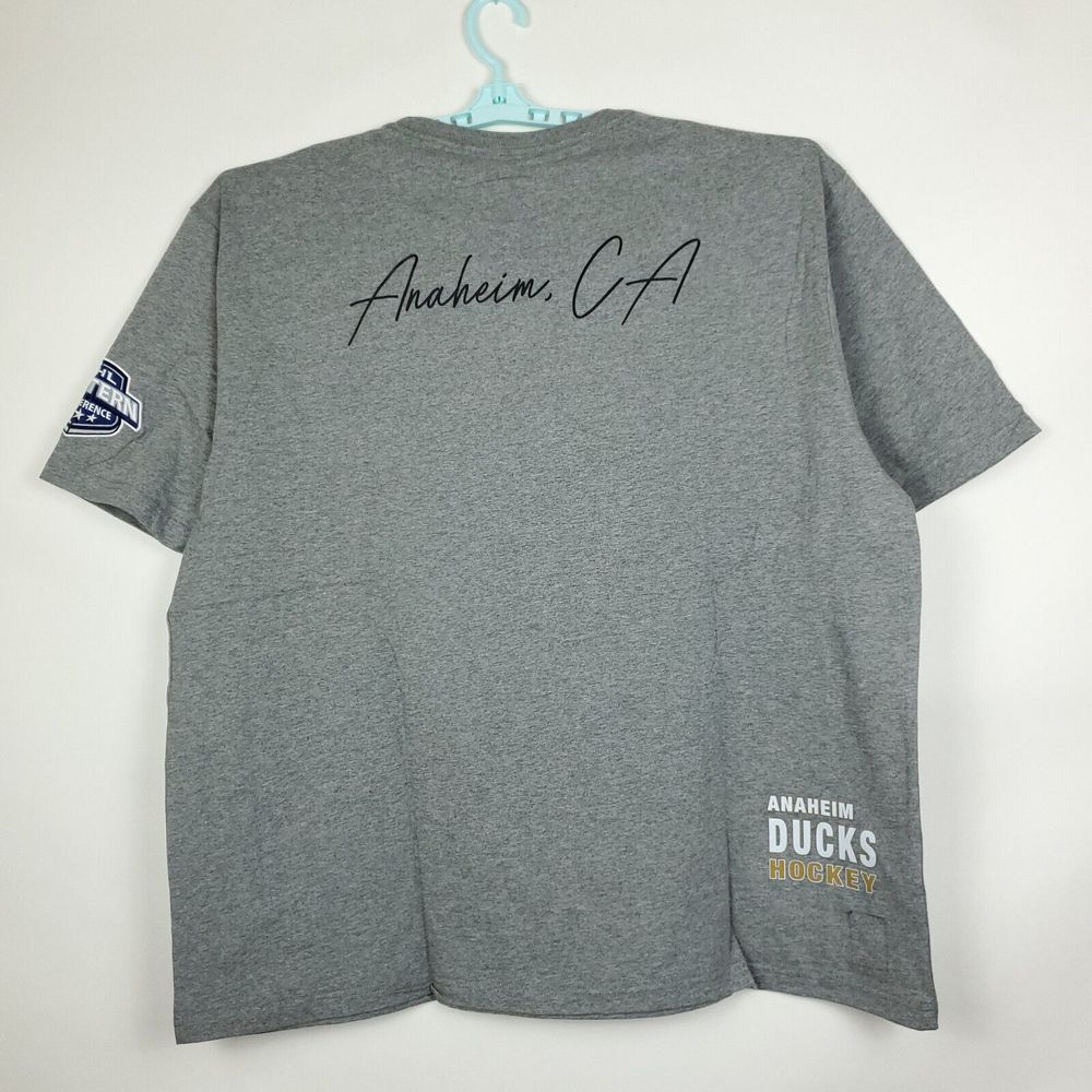 Anaheim Ducks Mitchell & Ness NHL 3XL XXXL Shirt‎ Multi-Logos Heather Gray NWT - Picture 8 of 10